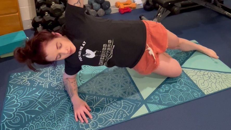 Side Plank Hug and Reach